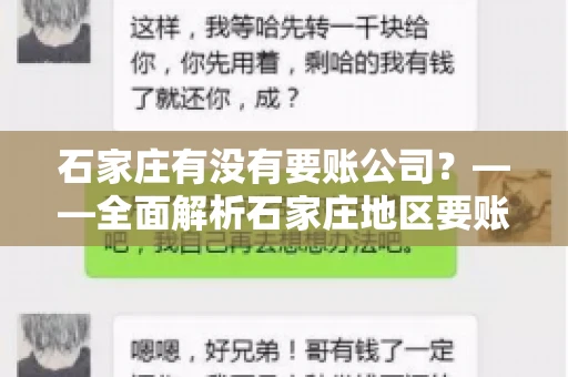 石家庄有没有要账公司？——全面解析石家庄地区要账服务
