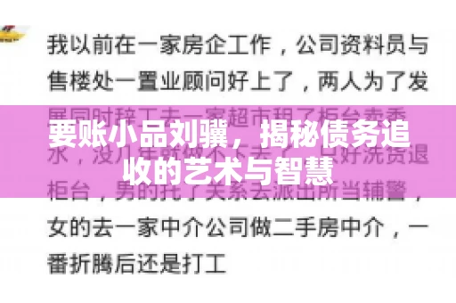 要账小品刘骥，揭秘债务追收的艺术与智慧