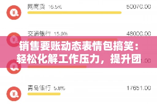 销售要账动态表情包搞笑：轻松化解工作压力，提升团队凝聚力