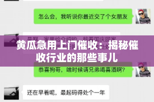黄瓜急用上门催收：揭秘催收行业的那些事儿